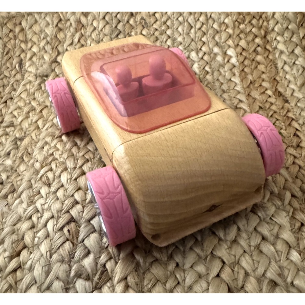 Automoblox C9 Sports Coupe Petal Pink Wooden Car Toy Calello Full Size